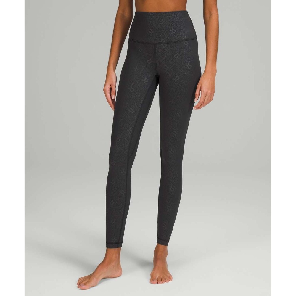 Lululemon Athletica Align High-Rise Pant 28" Yogo Emboss Black - Size 0